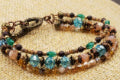 Beaded Multi Bead 3 Strand Bracelet