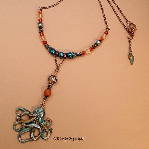 This Under The Sea  Long Octopus Necklace
