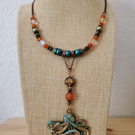 This Under The Sea  Long Octopus Necklace